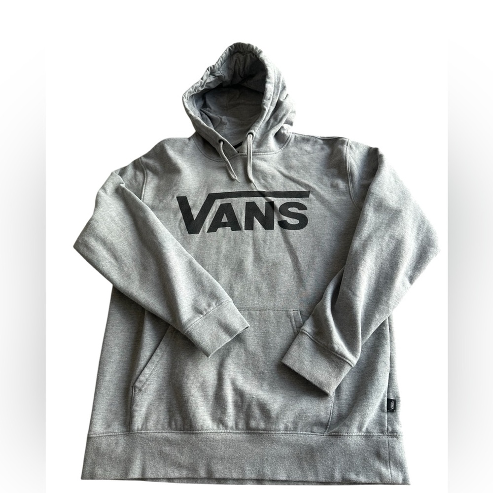 VANS Mens‎ Graphic Hoodie Jumper Medium Grey Cotton